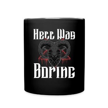 Satan Beelzebub Teufel Gothic Pentagram Mystisch - Tasse einfarbig - Schwarz - Vorne