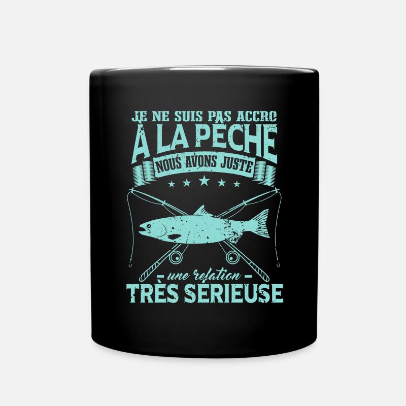 Poisson Cadeau Pêcheur Pêche Humour - Mug uni - noir