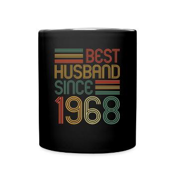 55. Hochzeitstag Bester Ehemann seit 1968 - Tasse einfarbig - Schwarz - Vorne