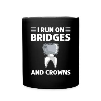 Je cours avec des ponts - Mug uni - noir - Devant