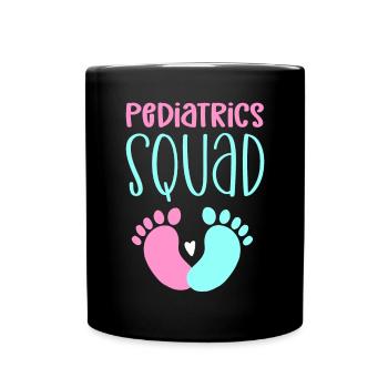 Cadres pédiatriques. Infirmière pédiatrique - Mug uni - noir - Devant