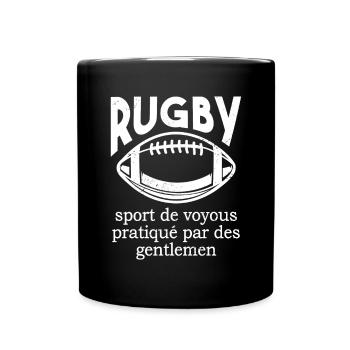 Rugby Homme Humour Rugbyman - Mug uni - noir - Devant