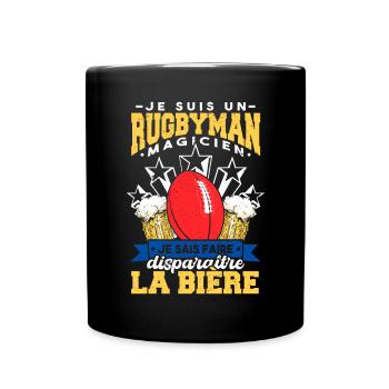 I am a rugby magician - Full Colour Mug - black - Front