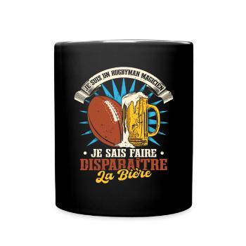 I am a rugby magician - Full Colour Mug - black - Front