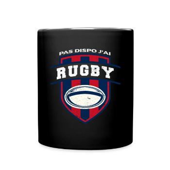 Pas Dispo J'ai Rugby - Mug uni - noir - Devant