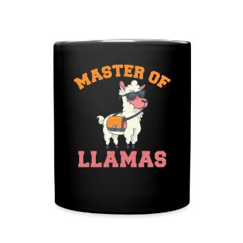 Llama Gift Llama Lover Gift - Full Colour Mug - black - Front