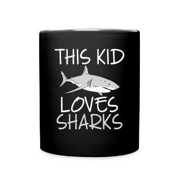 Shark Gift Shark Lover - Full Colour Mug - black - Front
