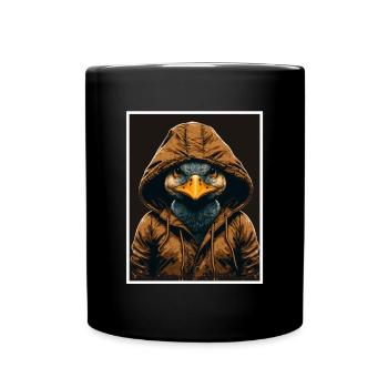 Vogel Ente Gans Morgenmuffel Sarkasmus Kollege - Mug uni - noir - Devant