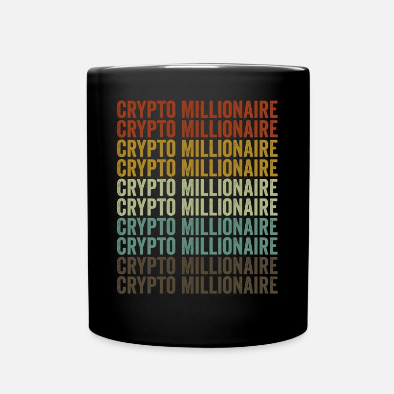 Krypto Millionär Bitcoin Kryptowährung - Tasse einfarbig - Schwarz