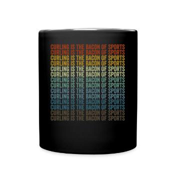 Curling is the bacon of the sport Speck Curler - Full Colour Mug - black - Front