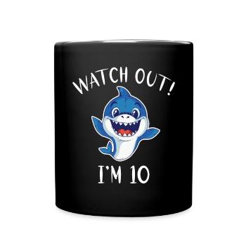 Hai Geschenk Hai Liebhaber - Tasse einfarbig - Schwarz - Vorne