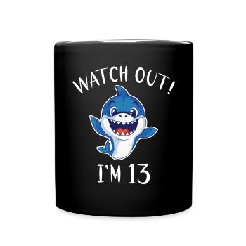 Shark Gift Shark Lover - Full Colour Mug - black - Front