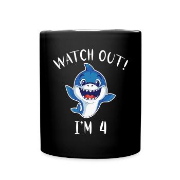 Shark Gift Shark Lover - Full Colour Mug - black - Front