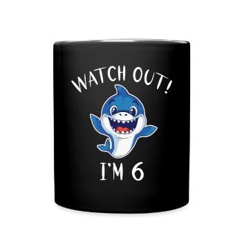 Hai Geschenk Hai Liebhaber - Tasse einfarbig - Schwarz - Vorne