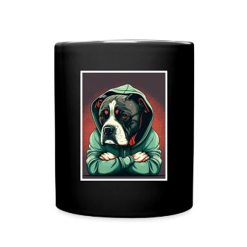 Chien Bulldog Morning Grouch Sarcasme Collègue - Mug uni - noir - Devant