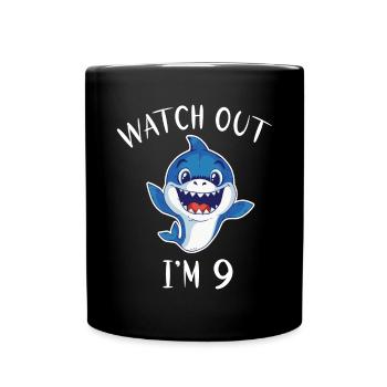 Hai Geschenk Hai Liebhaber - Tasse einfarbig - Schwarz - Vorne
