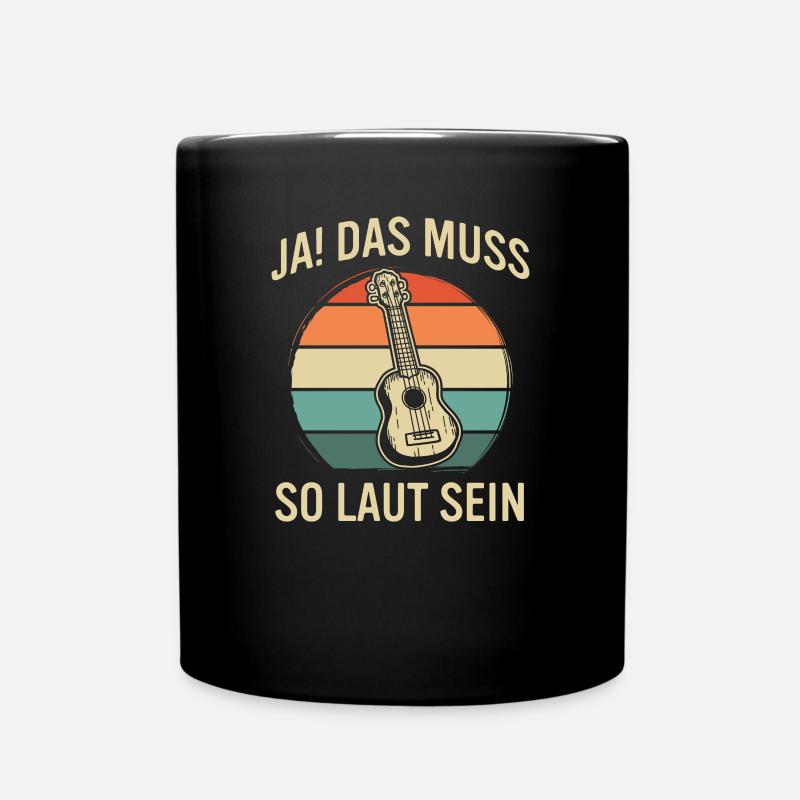 Ukulele Ukulele-Spieler Ukulelist - Tasse einfarbig - Schwarz