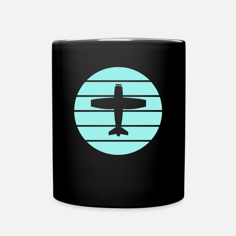 Flugzeug - Tasse einfarbig - Schwarz