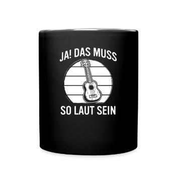 Ukulele Ukulele-Spieler Ukulelist - Tasse einfarbig - Schwarz - Vorne