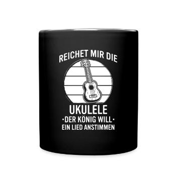 Ukulele Ukulele-Spieler Ukulelist - Tasse einfarbig - Schwarz - Vorne