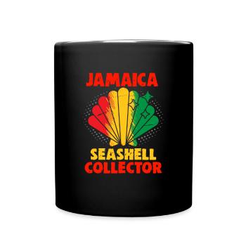 Vacances à la plage en Jamaïque au bord de la mer Design beach motif - Mug uni - noir - Devant
