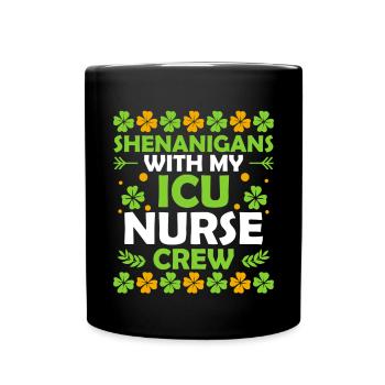 Manigances avec mon équipe d’infirmières aux soins intensifs - Mug uni - noir - Devant