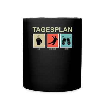 Handball Zubehör handballer Motiv - Tasse einfarbig - Schwarz - Vorne
