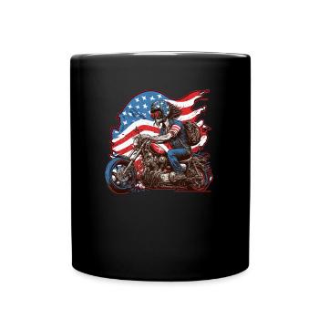 American Patriotic USA Design - Full Colour Mug - black - Front