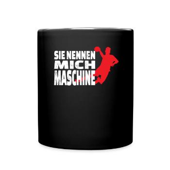 Handball Zubehör handballer Motiv - Tasse einfarbig - Schwarz - Vorne