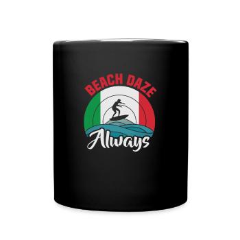 Italy beach holiday by the sea Design beach motif - Full Colour Mug - black - Front