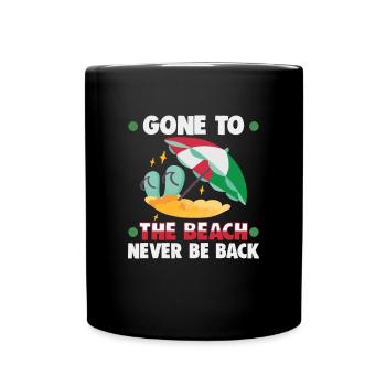 Italy beach holiday by the sea Design beach motif - Full Colour Mug - black - Front