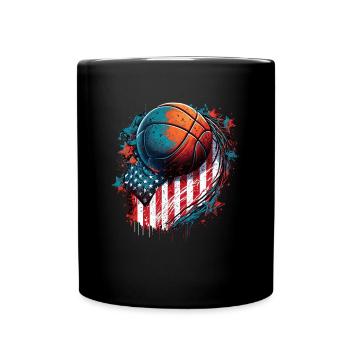 American Patriotic USA Design - Full Colour Mug - black - Front