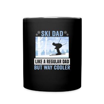 Ski dad like a regular dad but way cooler Ski - Tasse einfarbig - Schwarz - Vorne