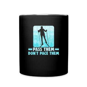 Cross-country skiers Biathlon Cross-country skiers - Full Colour Mug - black - Front