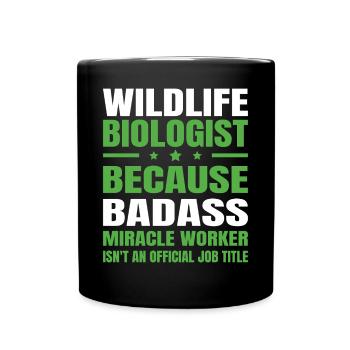 Wildtierbiologe, Weil Knallharter Wundertäter - Tasse einfarbig - Schwarz - Vorne