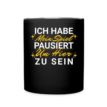 Zocker Gamer Spruch Teenager Junge Geburtstag - Tasse einfarbig - Schwarz - Vorne
