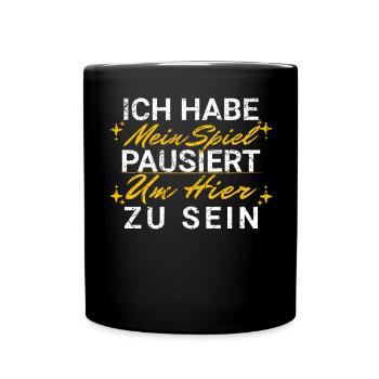 Zocker Gamer Spruch Teenager Junge Geburtstag - Tasse einfarbig - Schwarz - Vorne