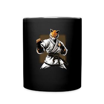 Strong Japan Judo Fox - Kampfsport Judoka - Tasse einfarbig - Schwarz - Vorne
