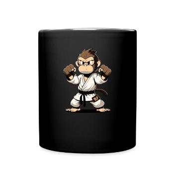 Anime Monkey In Judo Gi - Japanese Martial Arts - Tasse einfarbig - Schwarz - Vorne