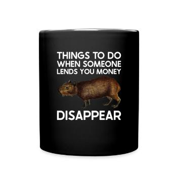 Capybara Animal Rodent Capibara - Full Colour Mug - black - Front