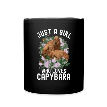 Capybara Animal Rodent Capibara - Full Colour Mug - black - Front