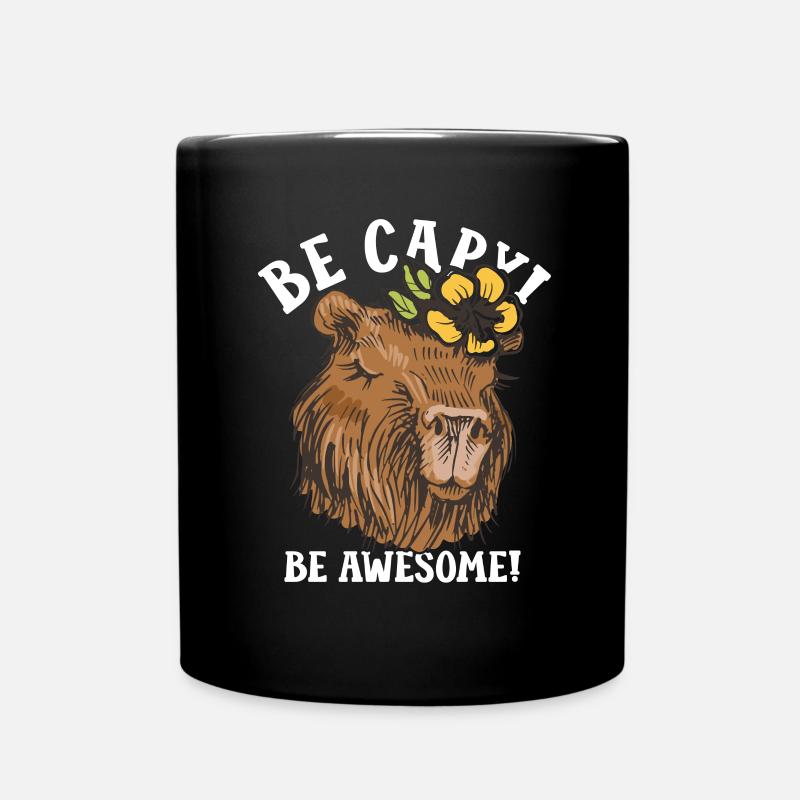 Capybara Tier Nagetier Capibara - Tasse einfarbig - Schwarz