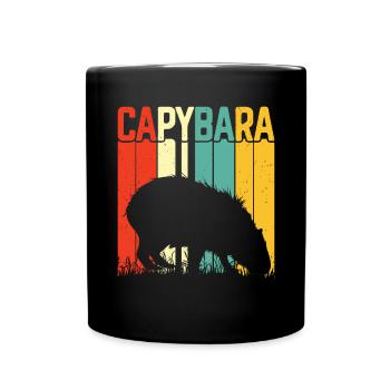 Capybara Animal Rodent Capibara - Full Colour Mug - black - Front