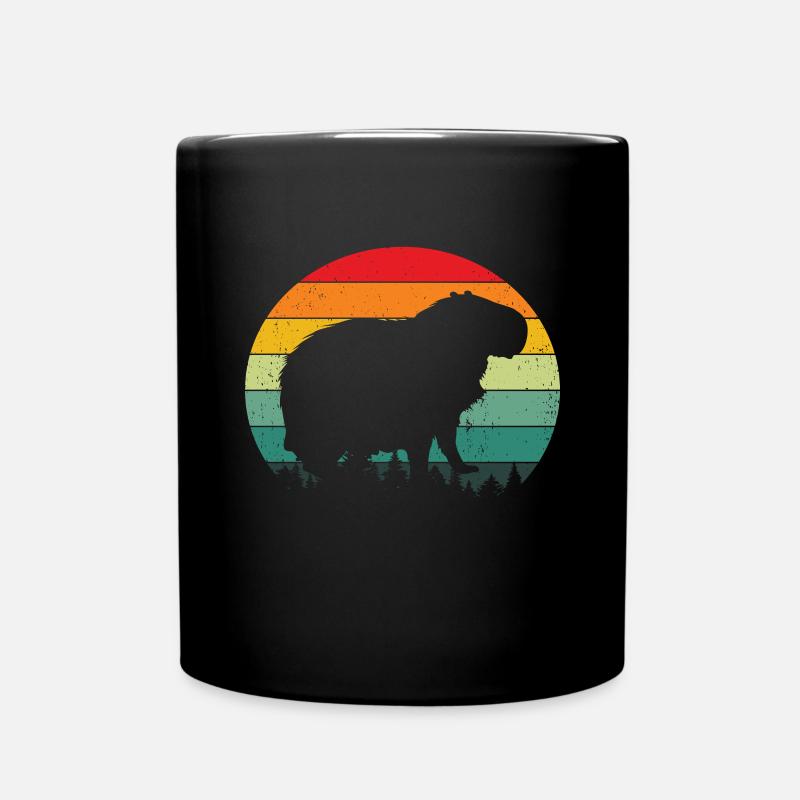 Capybara Animal Rongeur Capibara - Mug uni - noir