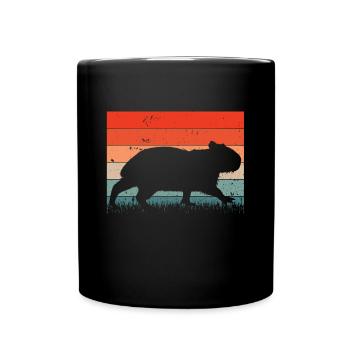 Capybara Animal Rodent Capibara - Full Colour Mug - black - Front