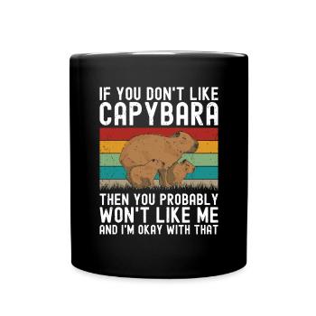Capybara Animal Rodent Capibara - Full Colour Mug - black - Front