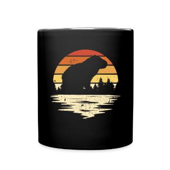 Capybara Animal Rodent Capibara - Full Colour Mug - black - Front