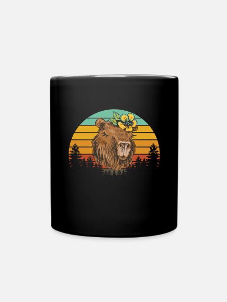 Capybara Animal Rongeur Capibara - Mug uni - noir
