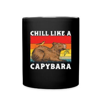 Capybara Animal Rodent Capibara - Full Colour Mug - black - Front