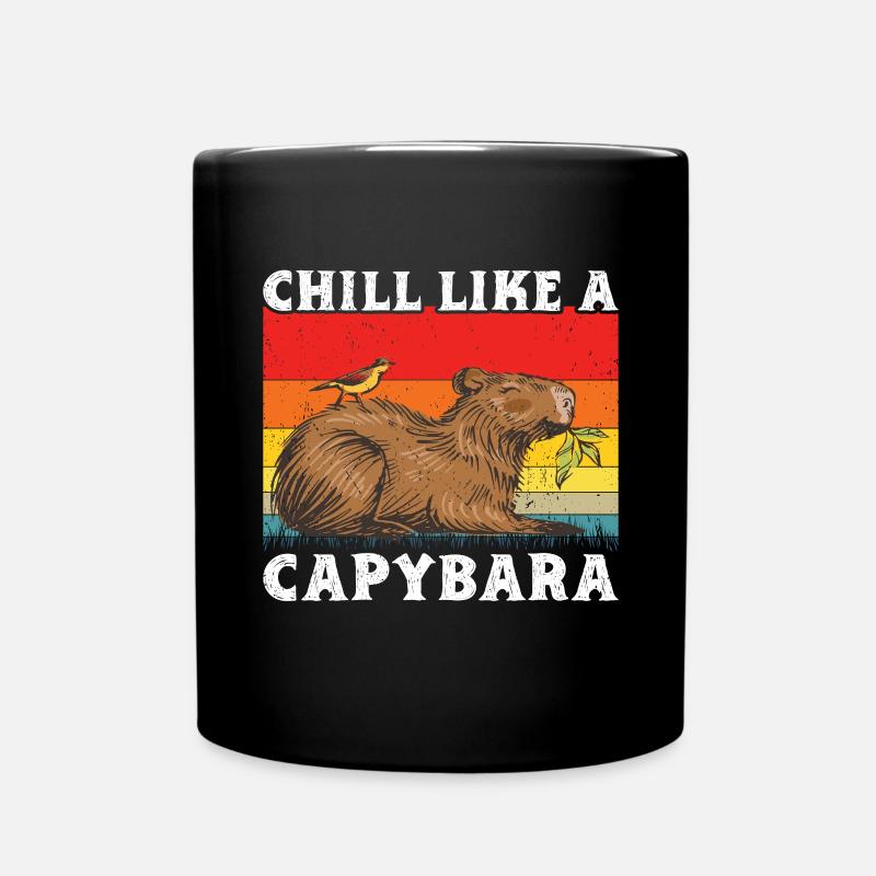 Capybara Animal Rongeur Capibara - Mug uni - noir